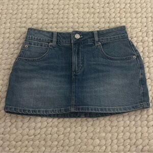 Garage Blue Denim Mini Skirt
